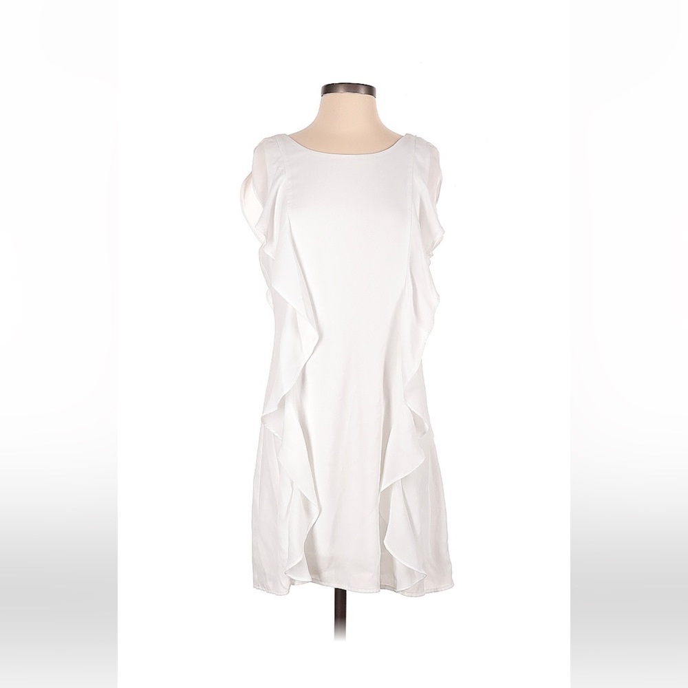 Super cute Lulus white ruffle dress